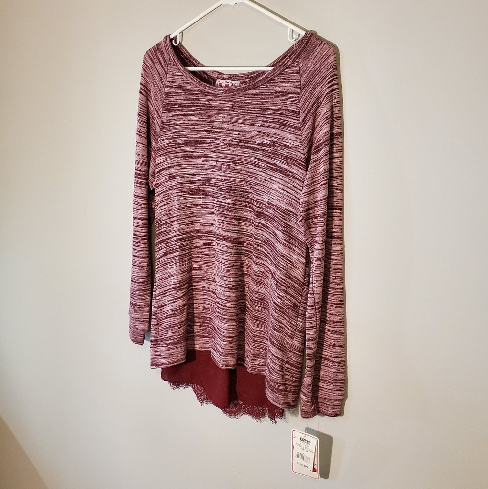 Three Pink Hearts Trixxi Blouse NWT